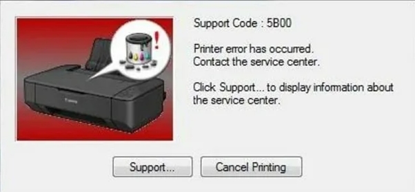 Ошибка принтера Canon 5b00